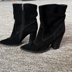 Vince Camuto Black Suede Ankle Boots
